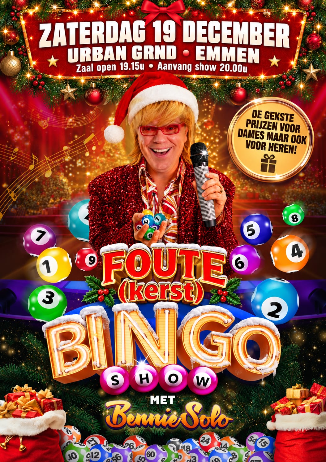 Foute Kerst Bingo Show (18+) bij Urban GRND